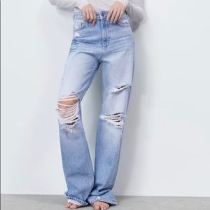 Zara Full Length Ripper Jeans